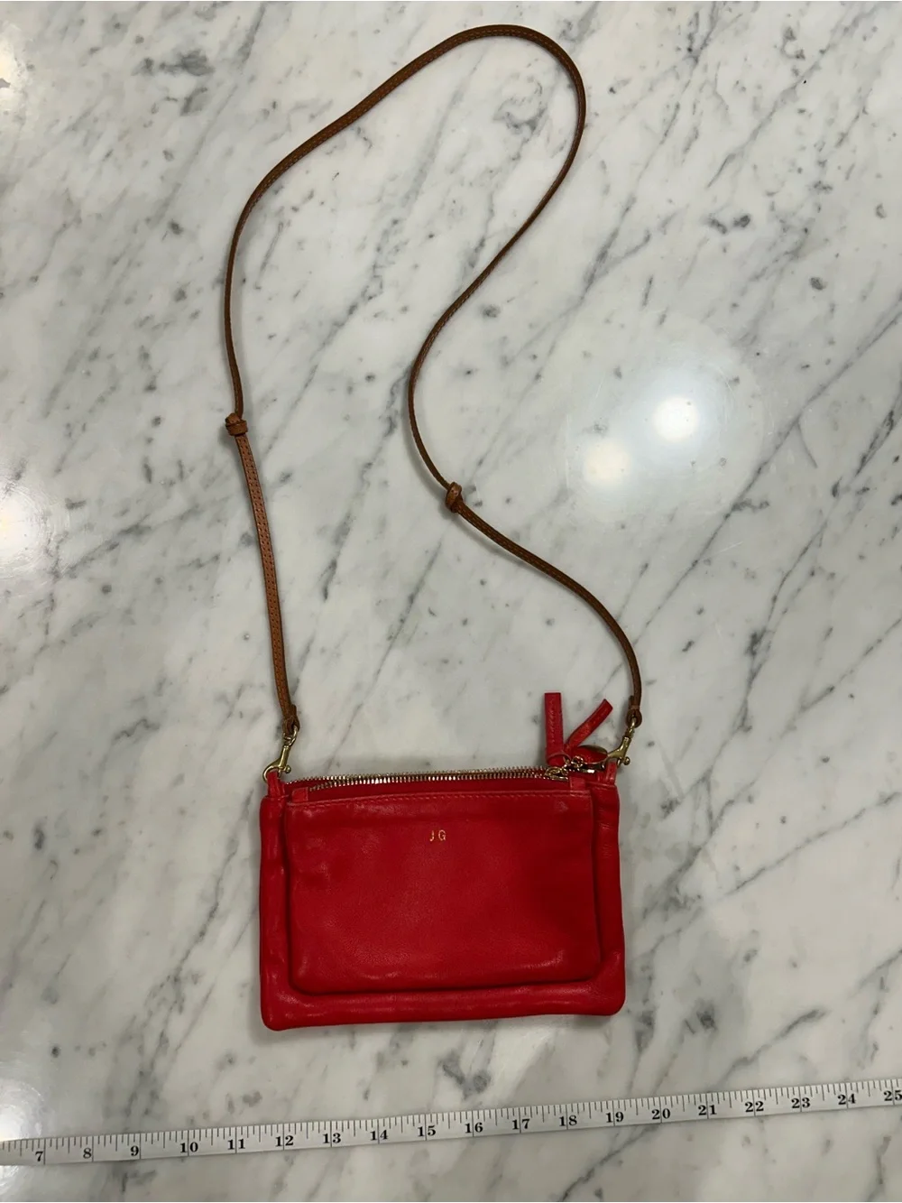 Clare V. Wallet Clutch with Tabs in Red Leather